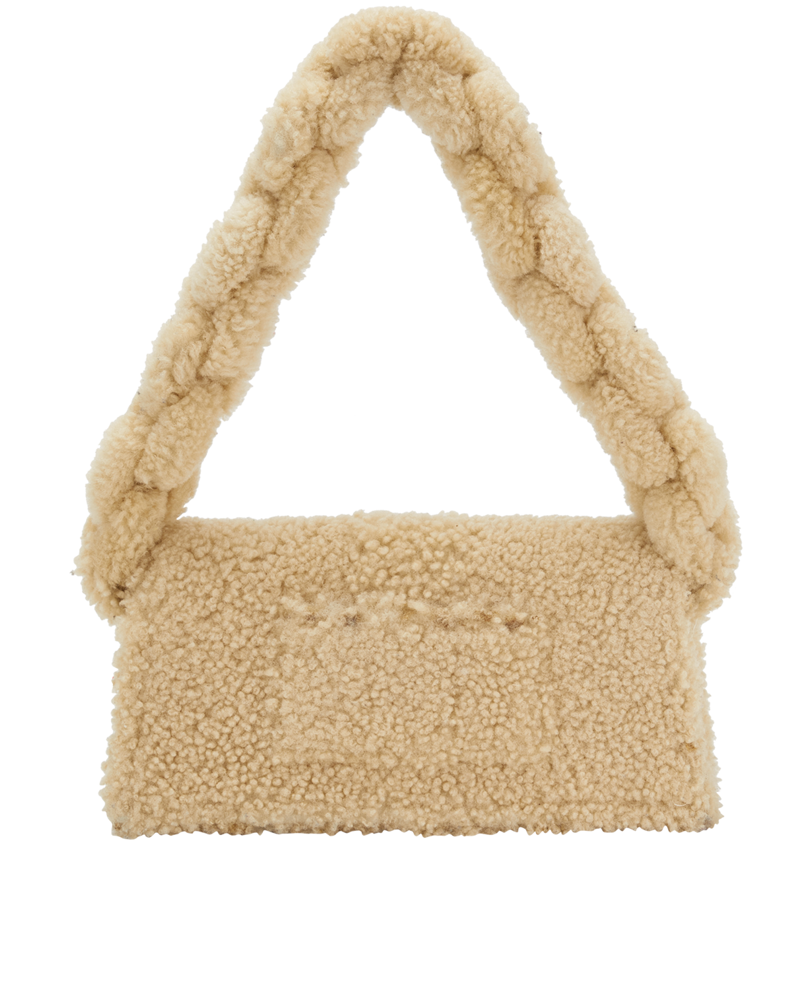 Le Bambidou, &pound;210, Handbags, Beige, Shearling, Back view